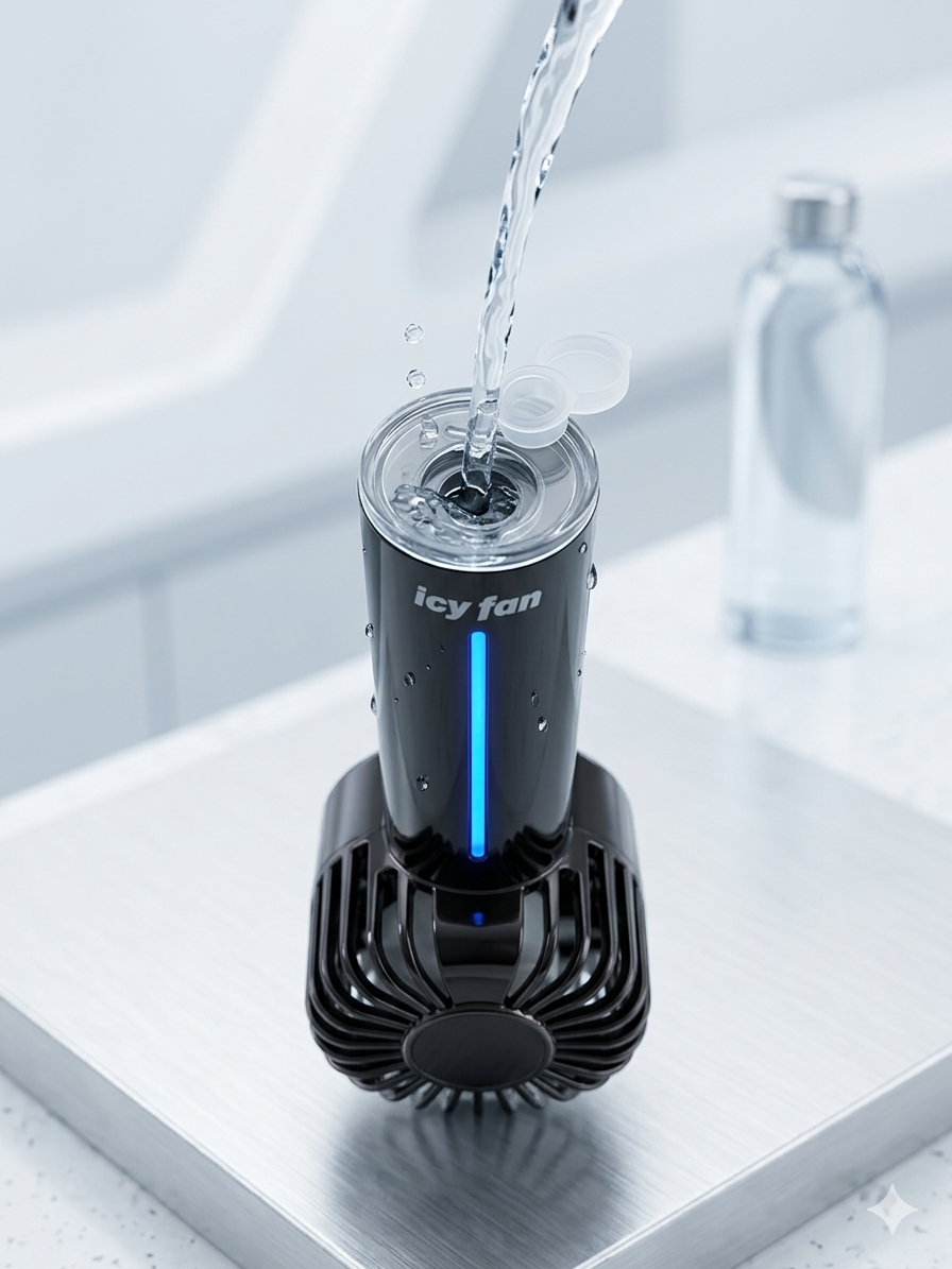 Light Up Portable Handheld Icy Spray Fan