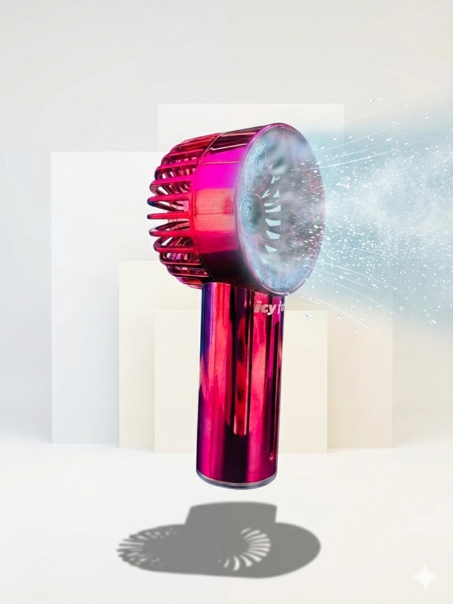 Light Up Portable Handheld Icy Spray Fan
