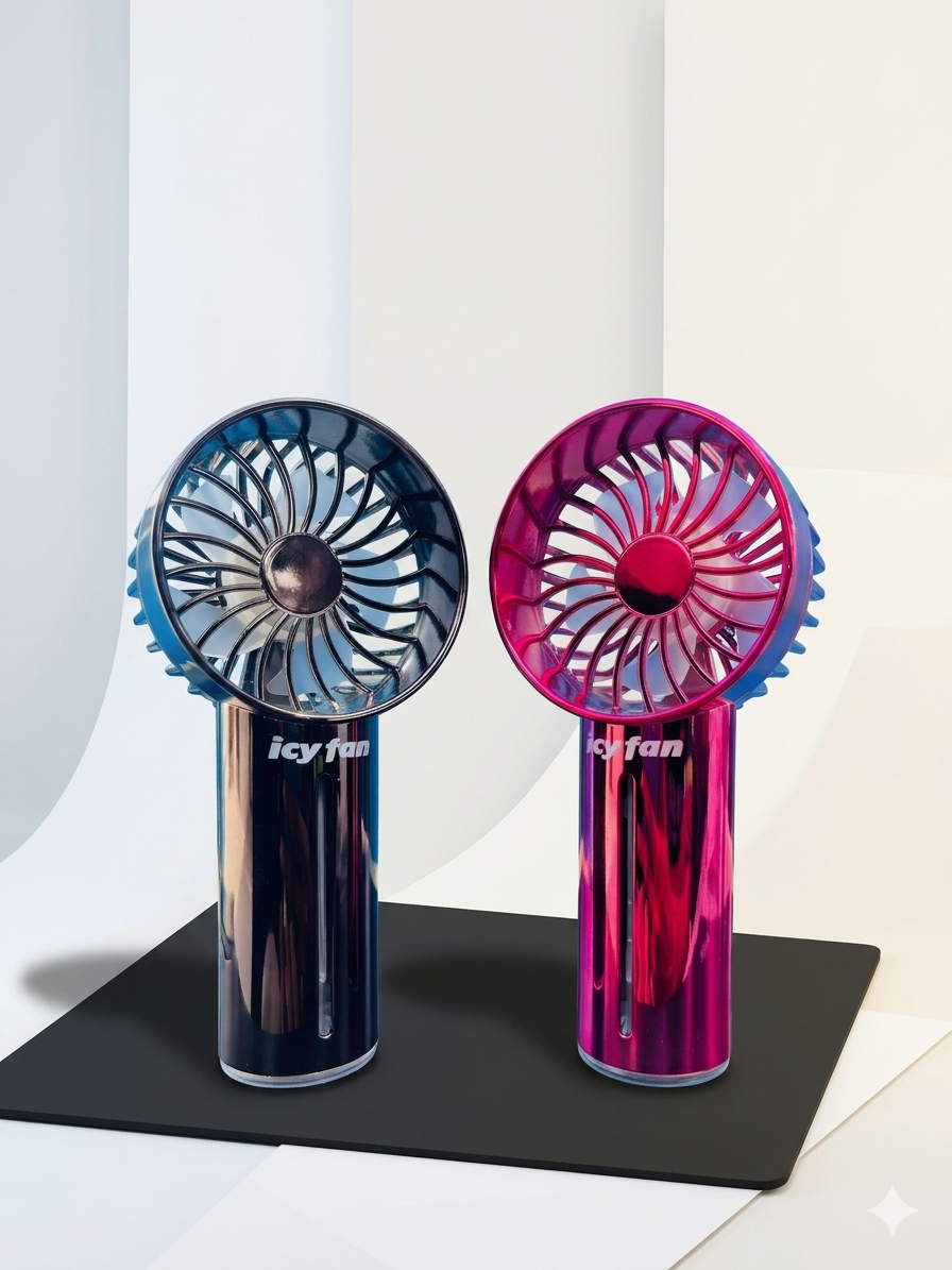 Light Up Portable Handheld Icy Spray Fan